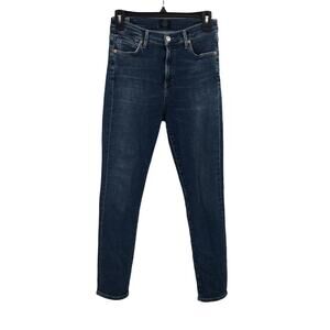 Citizens of Humanity Women's Mid-Rise Skinny Crop Jeans Blue 27 PreOwned Stretch